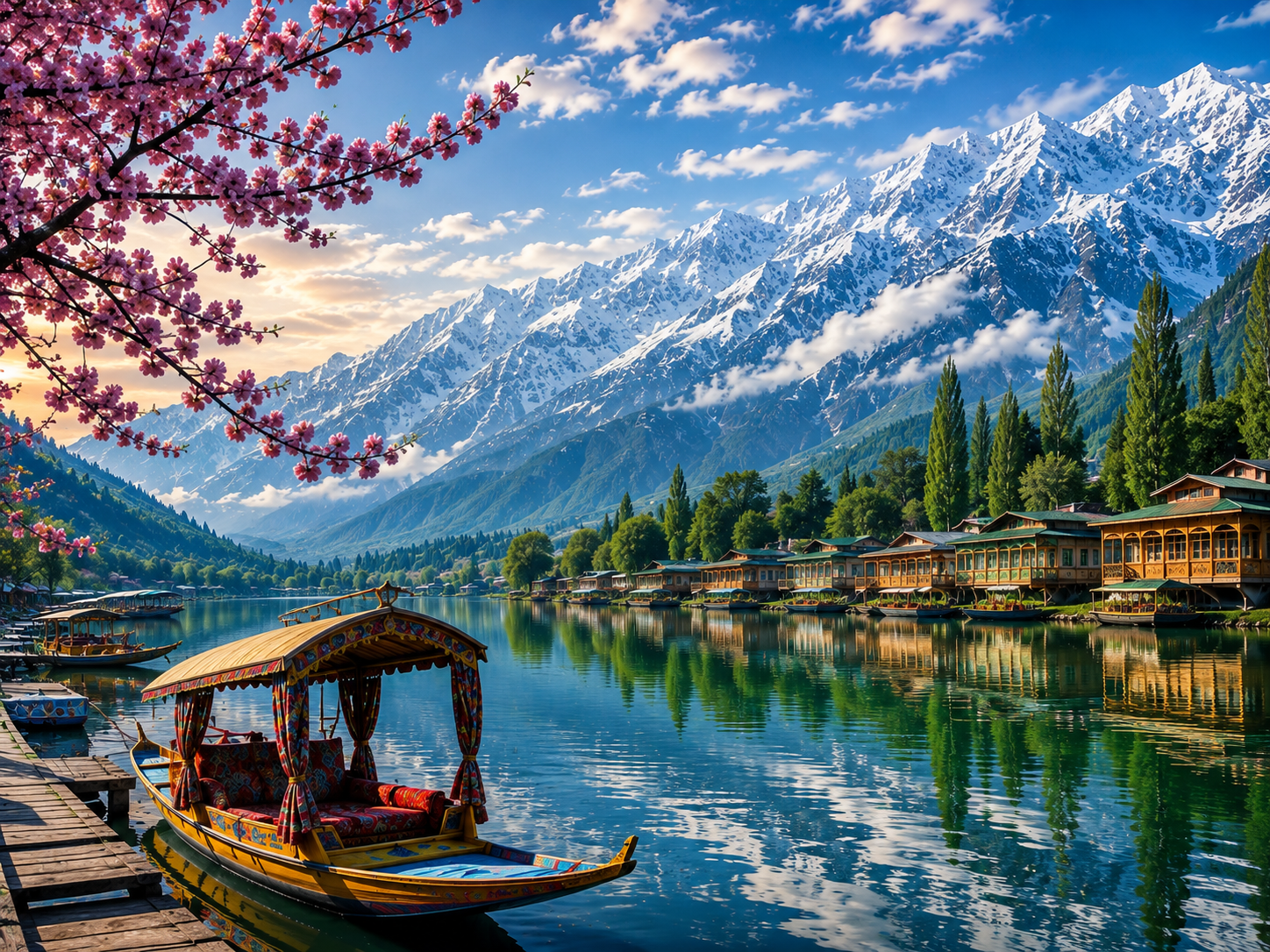 Himalayan mountains and a beautiful lake in Ladakh